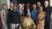 The Elders: Standing around Nelson Mandela are, from left, his wife, Graca Machel, Fernando Henrique Cardoso, Desmond Tutu, Jimmy Carter, Mary Robinson, Kofi Annan, Gro Brundtland, Martti Ahtisaari, Ela Bhatt and Lakhdar Brahimi. 